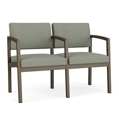 Lesro Lenox 2 Seat Tandem Seating W/ Arm, 43.5 in W 24.5 in L 32 in H LS2103